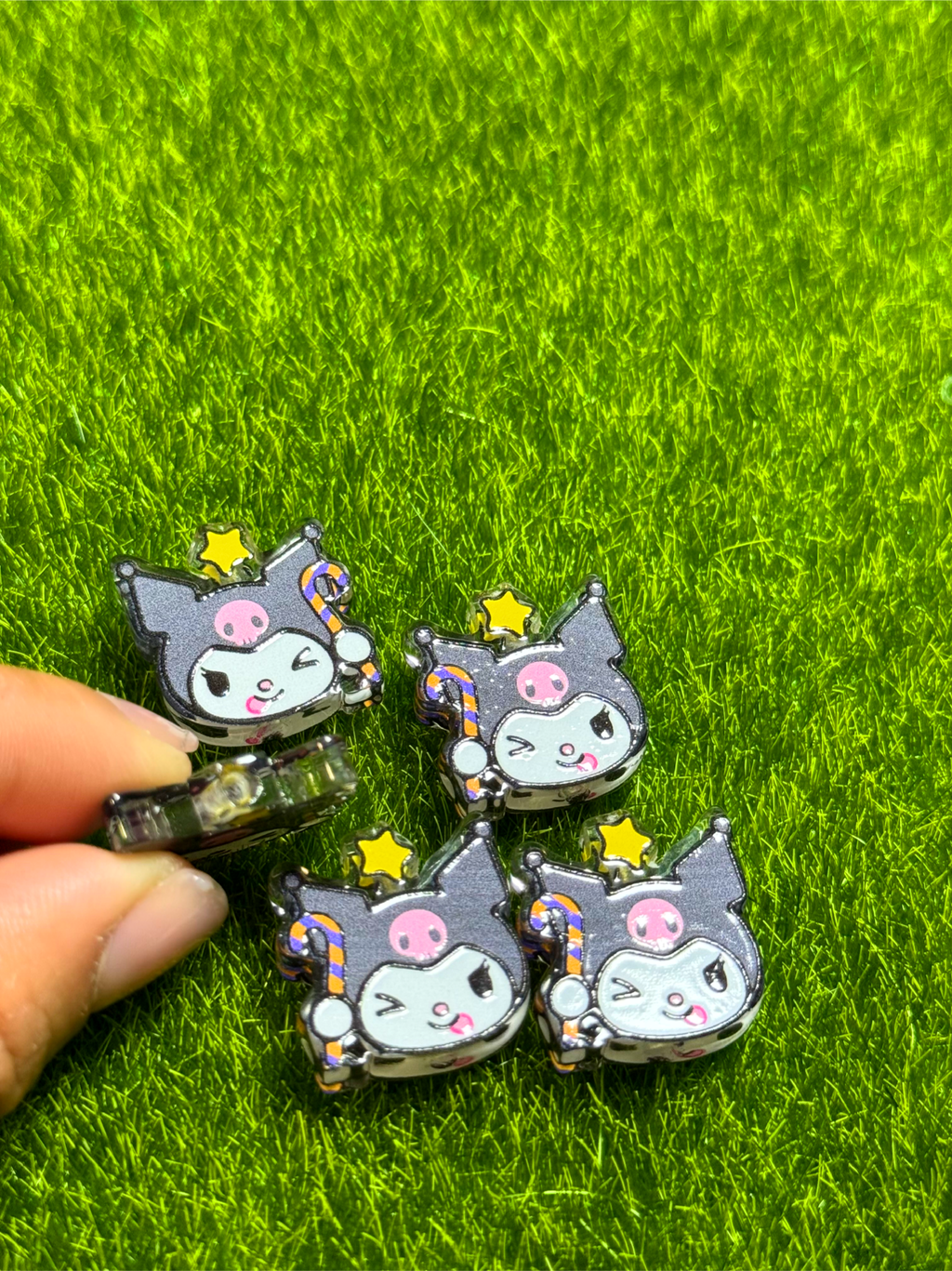 Kuku Cute Head Acrylic Beads - 5pc