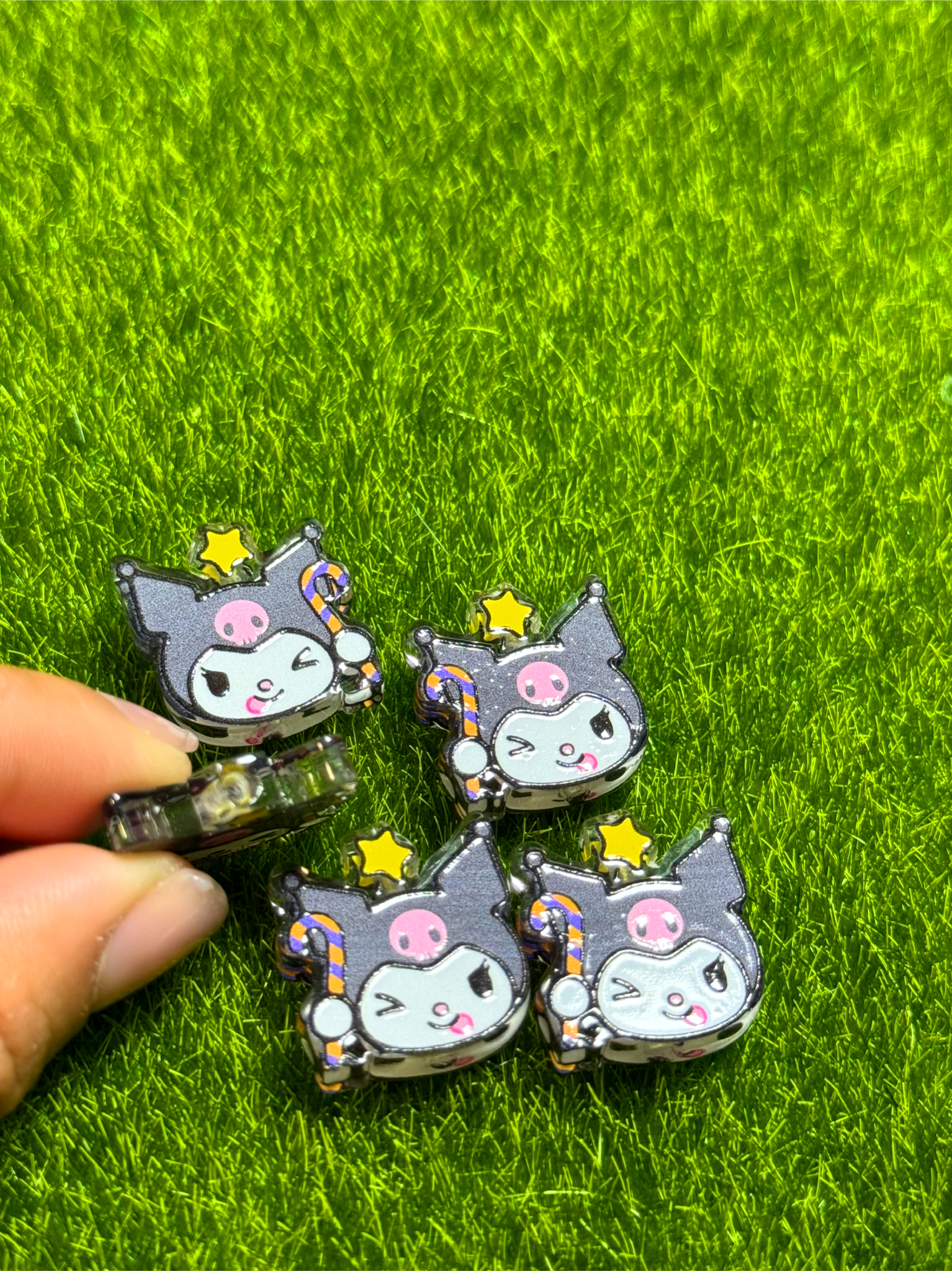 Kuku Cute Head Acrylic Beads - 5pc