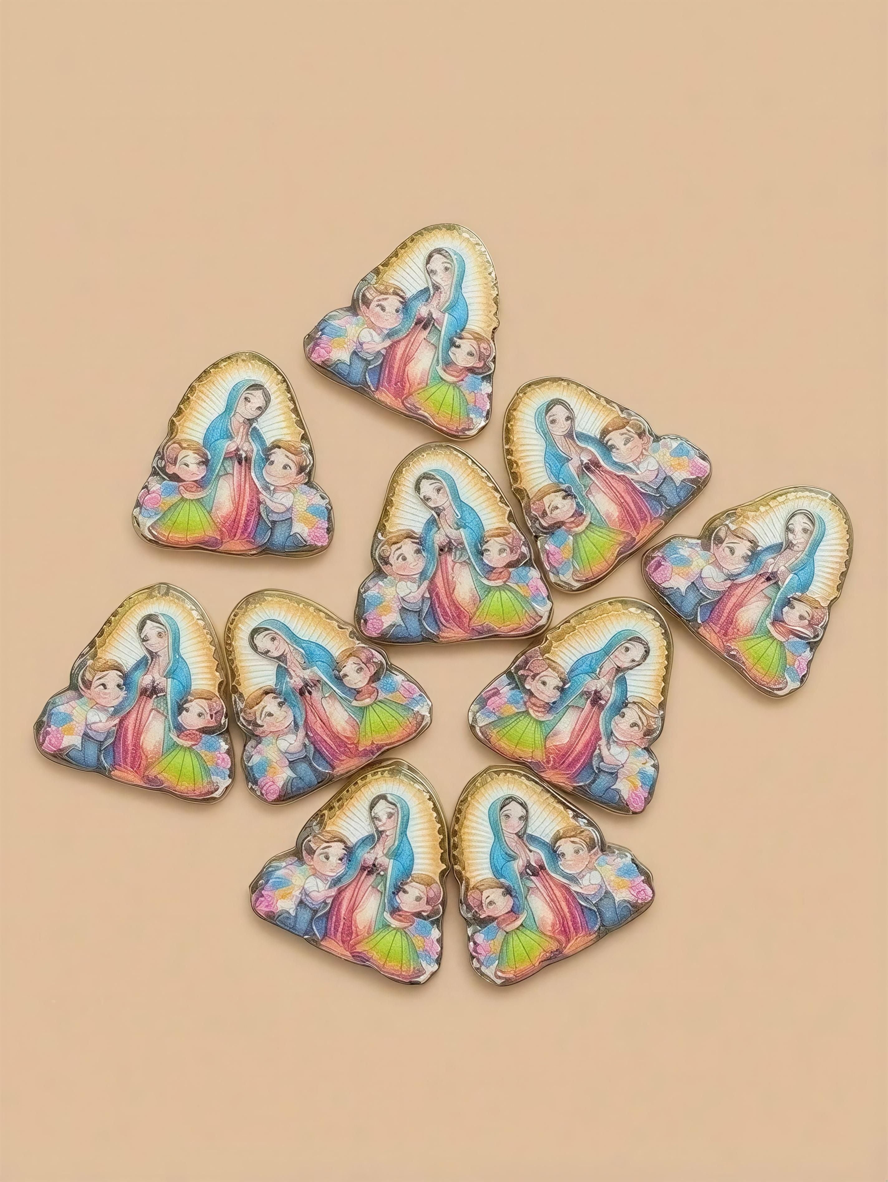Religious Acrylic Beads 10pcs