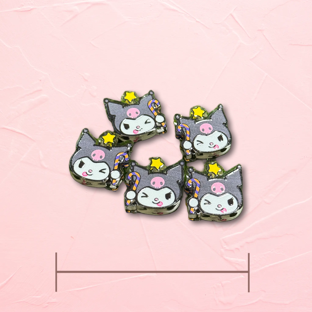 Kuku Cute Head Acrylic Beads - 5pc