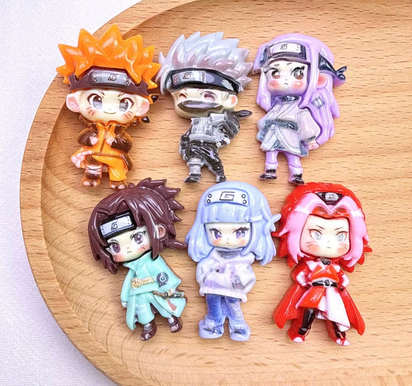Anime Orange Hair & Friends Resin Flat Back Charms